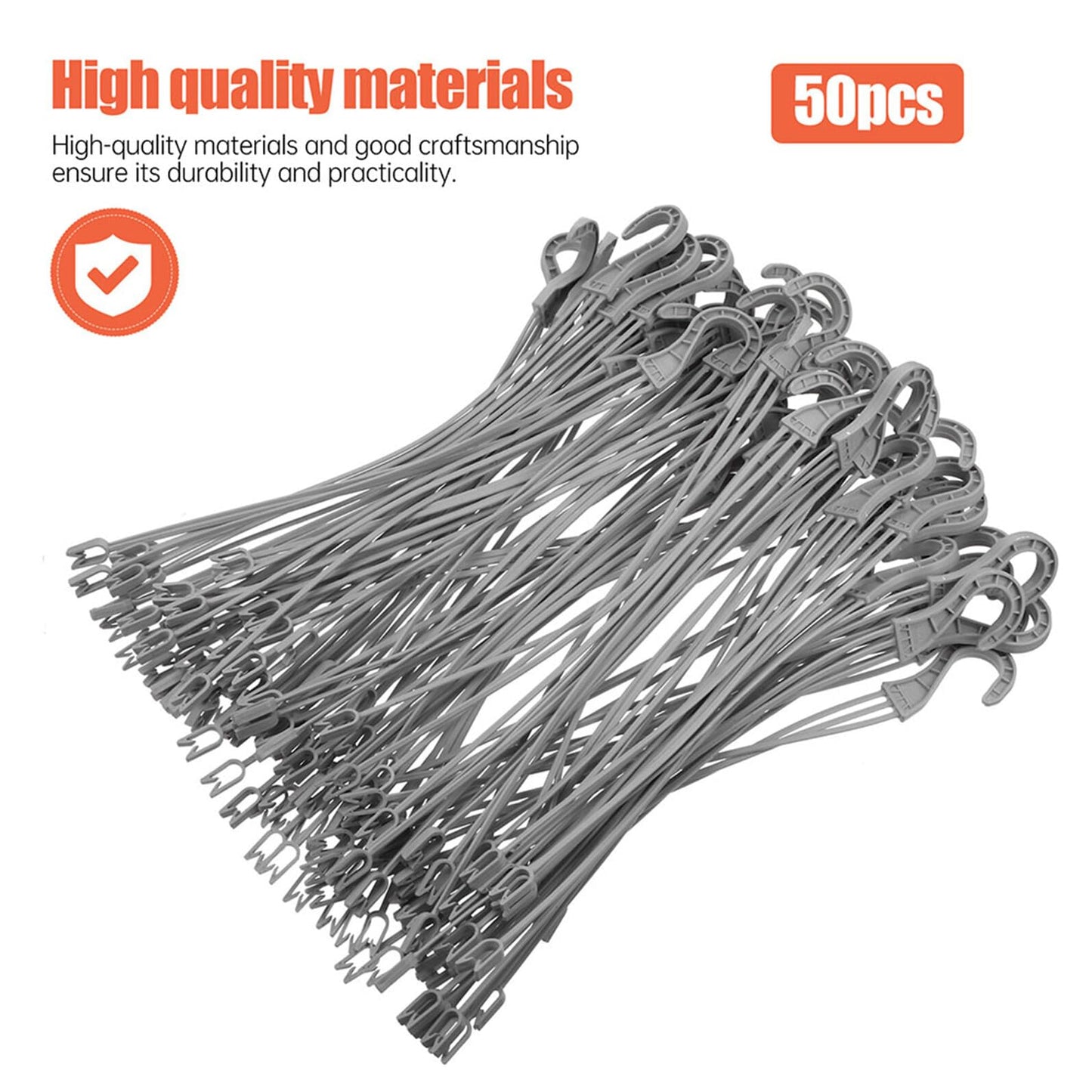 DOITOOL 30 Pcs Plastic Hanging Basket Hooks, Triple Hook Replacement Chains for Plant Hanger Flower Pot Holder Outdoor Indoor Porch Garden Bird Feeder Lantern Accessories