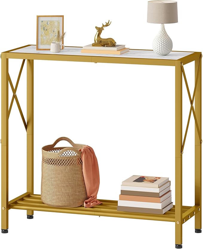 Tajsoon 28.3" Entryway Table, 2-Tier Small Consle Table