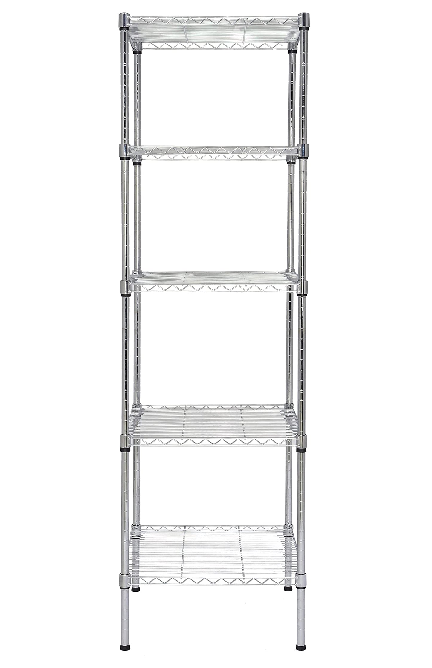 Finnhomy Heavy Duty 5 Tier Wire Shelving Unit, 18x18x59-inches 5 Shelves Storage Rack, Metal Shelving with Thicken Steel Tube, NSF Certified, Chrome
