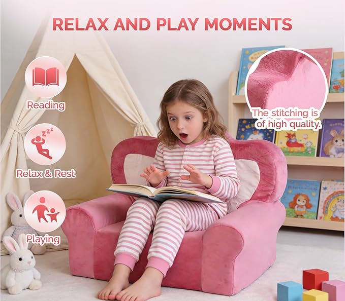 Snuggly Toddler Chair, Soft Kids Sofa