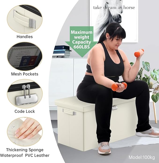 DocSafe Storage Ottoman Bench