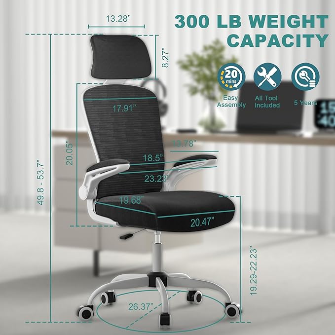 Mimoglad Office Chair, Comfy Desk Chair