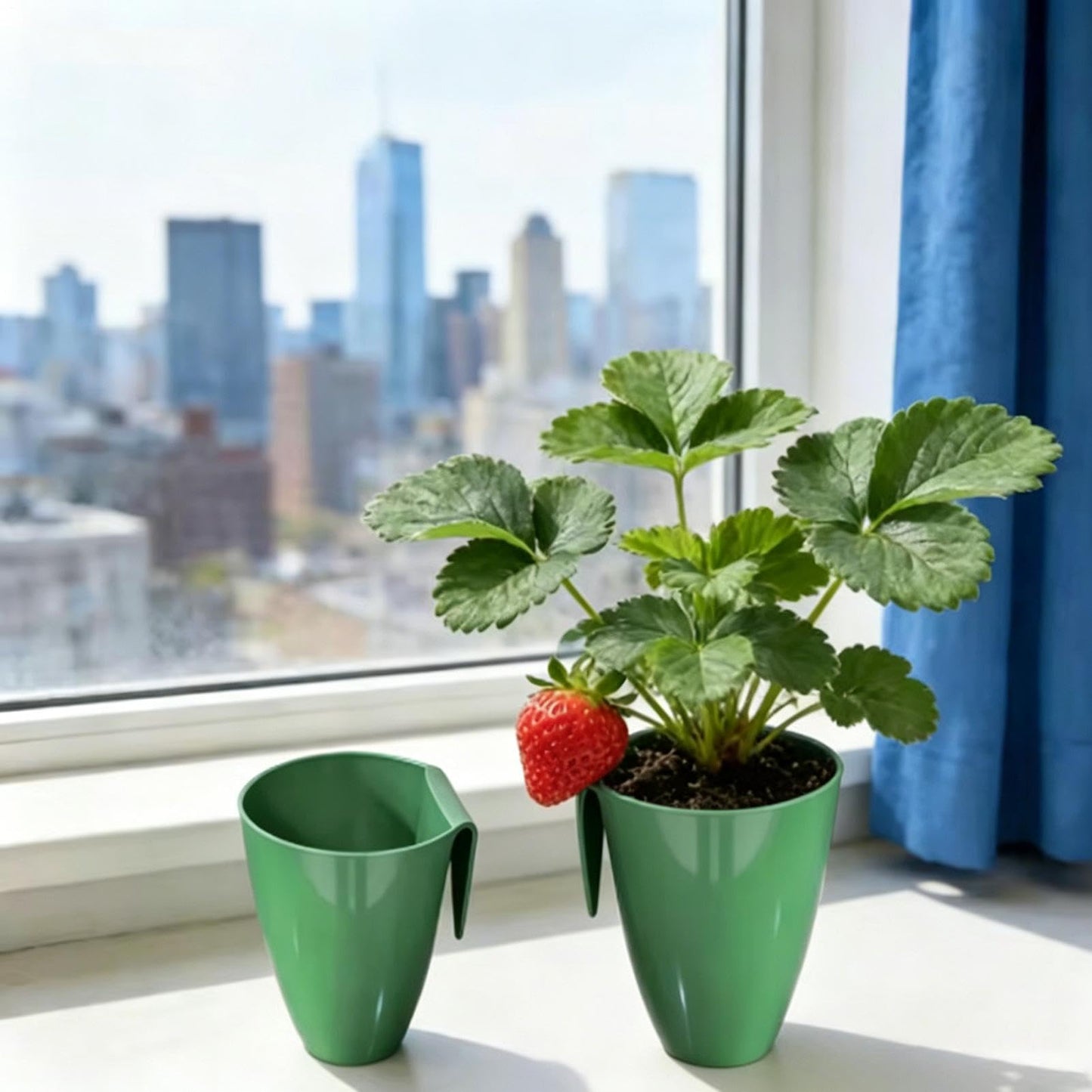 Strawberry Propagation Planter, Yard Seedling Cups, 3.35x2.36in Nursery Pots with Secure Runner Forks, Root Development Container, Botanical Starting Cup with Bottom Drainage Design, Indoor Outdoor