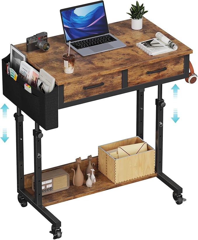 Small Portable Standing Rolling Desk