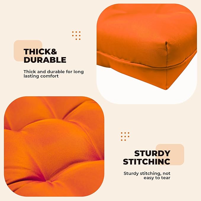 DANGHOOGY Wicker Chair Cushions, Waterproof Outdoor Loveseat Cushions
