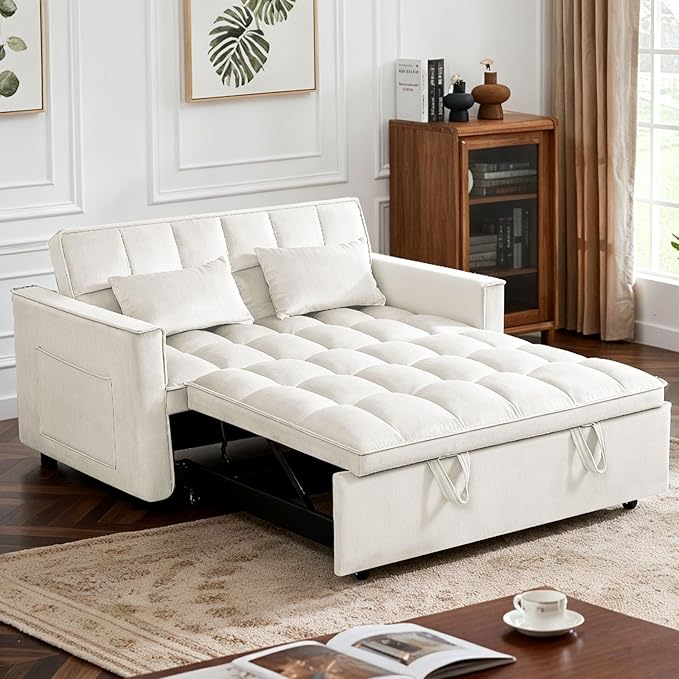 3 in 1 Convertible Sofa Bed, Loveseat Sleeper Sofa