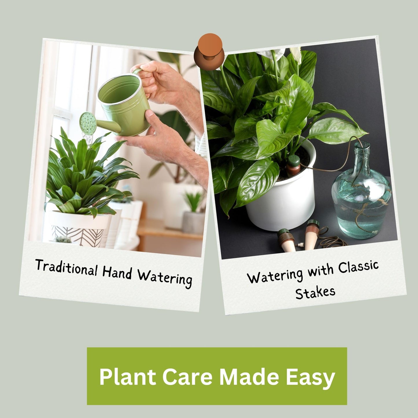 Blumat Classic Self-Watering Stakes - Prevents Overwatering and Underwatering for Healthy Growth While You are Away - Ideal for Indoor Plant Watering, 15 Pack, wo Adapter
