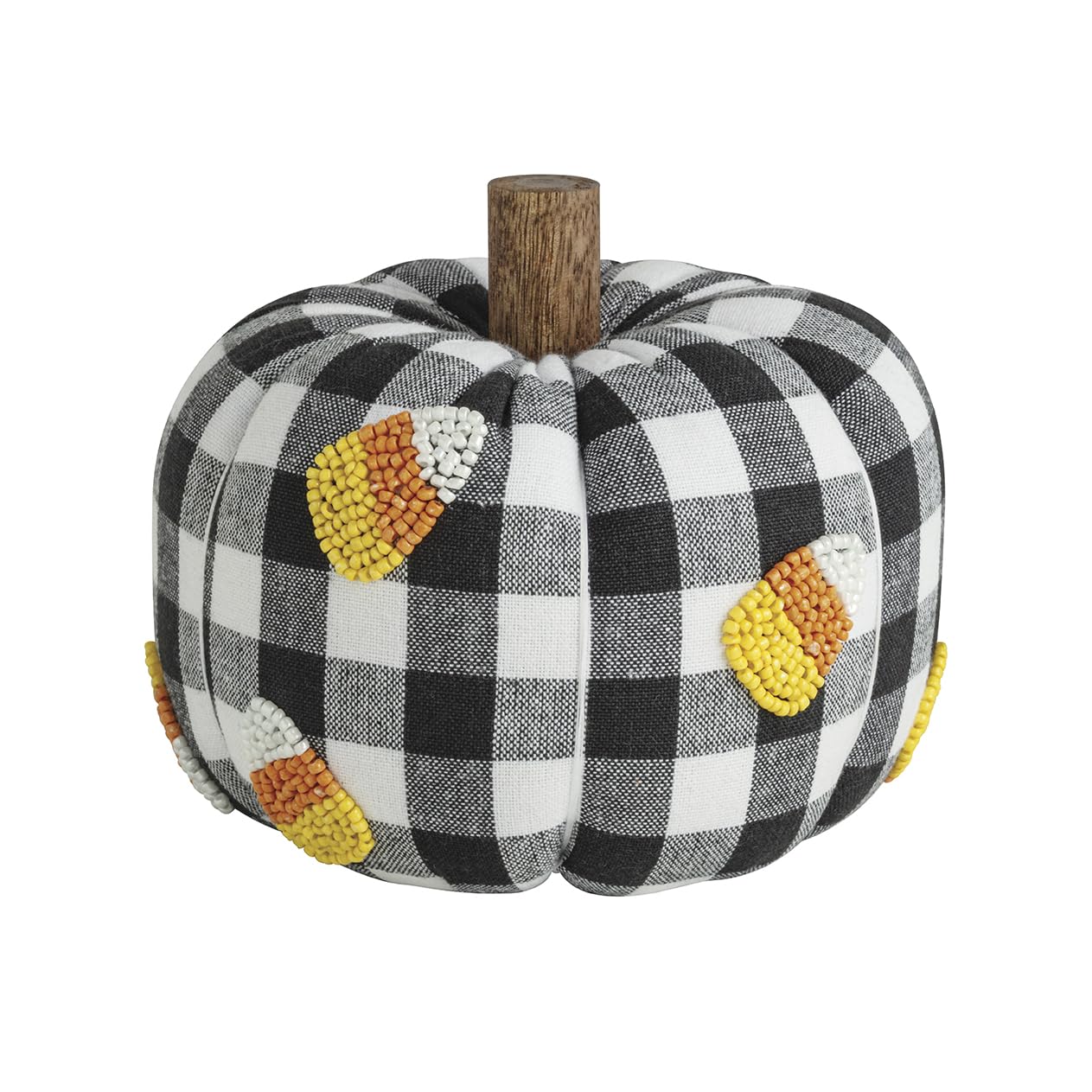 Mud Pie Halloween Beaded Candy Corn Icon Pumpkin Sitter