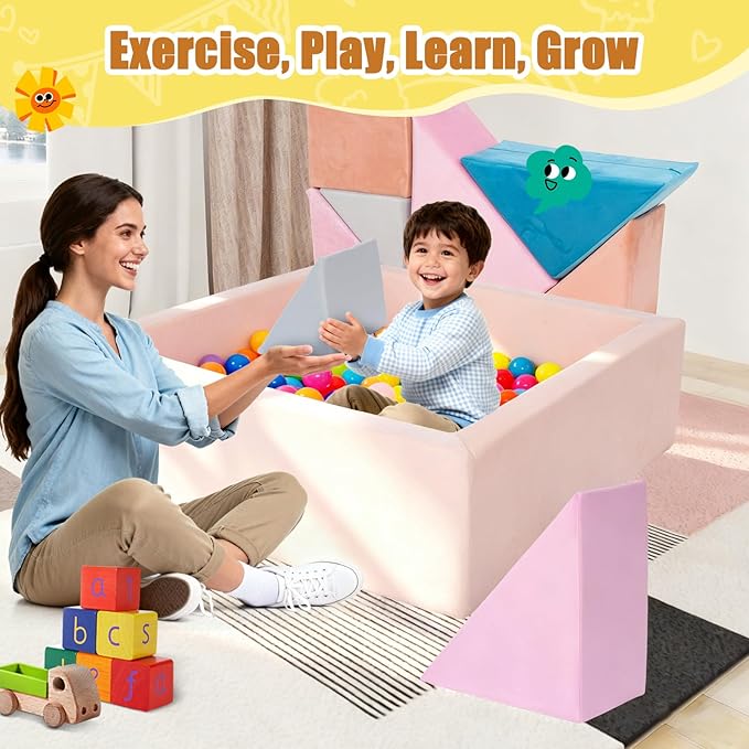 Tangram Puzzles Modular Kids Play Couch Building Fort, Children Explorer Sofa