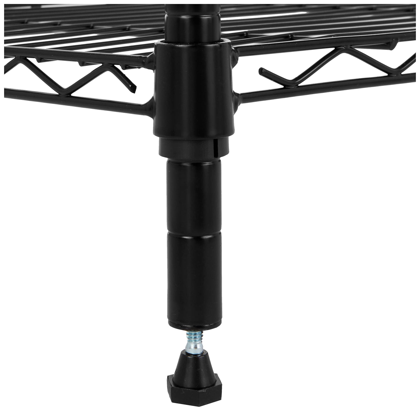 Amazon Basics 4-Shelf Adjustable Heavy Duty Steel Wire Rack Storage Shelving, Sturdy Garage Shelving, 350 lbs Capacity Per Shelf, Easy No-Tool Assembly, 36" x 14" x 54", Black