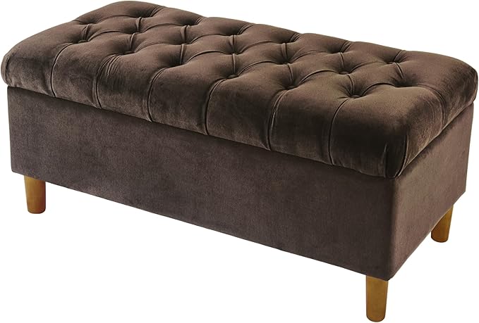Homepop Home Decor | Tufted Ainsley Button Storage Ottoman Bench