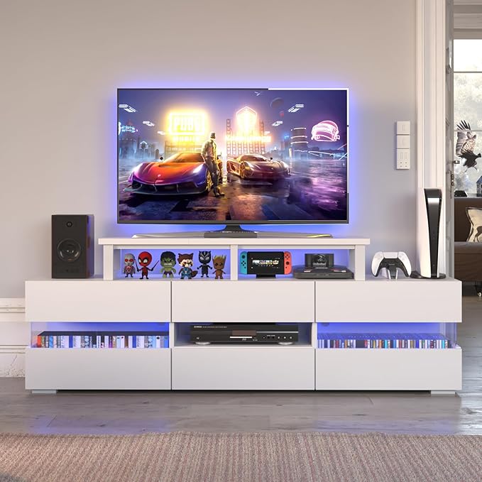 YAOHUOO 45" Large TV Riser for 32-60 inch TV, TV Riser Stand Shelf