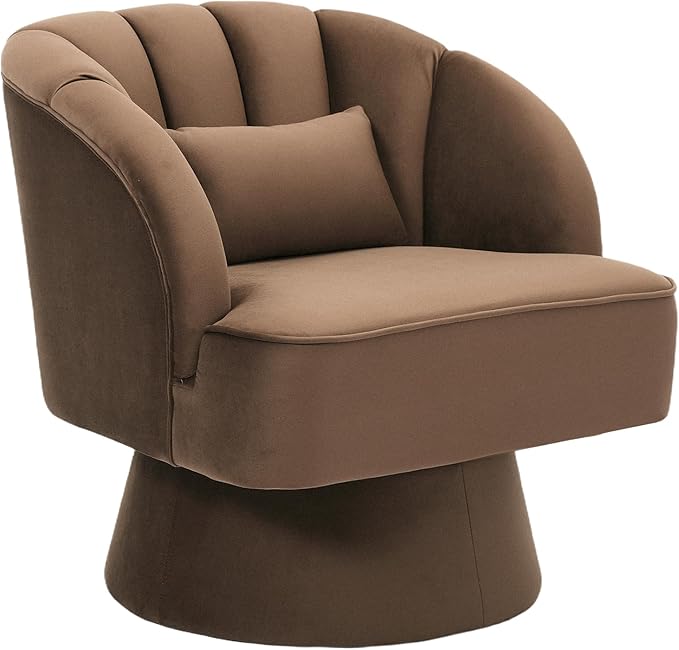 Garvee Ultra-Plush Swivel Accent Chair, 360° Barrel Lounge Chair