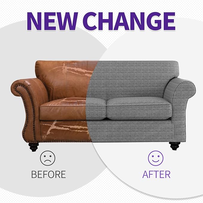 ZNSAYOTX 4 Piece Sofa Covers for Living Room Anti Slip Stretch Couch Covers for