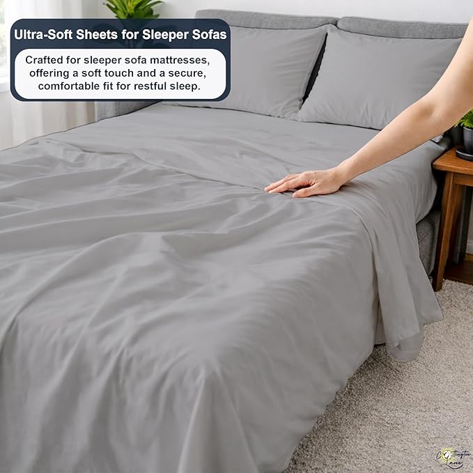 Cottington Lane Sleeper Sofa Sheets Full Size, 4 Piece Premium Quality 100%