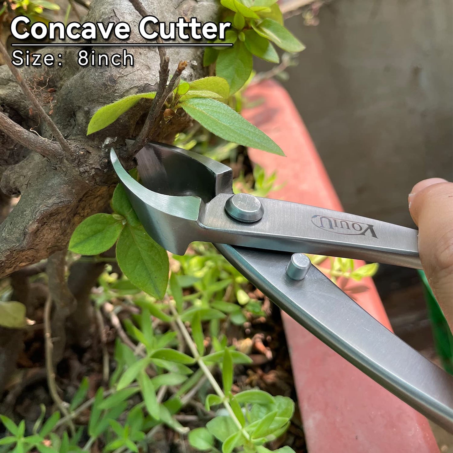 vouiu 6-Piece Bonsai Tool Set,Concave Cutter,Knob Cutter,Jin Pliers,Wire Cutter,Bonsai Scissors, Root Hook
