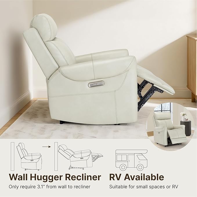 KISLOT Leather Recliner Chair for Adults Wall Hugger RV Recliner