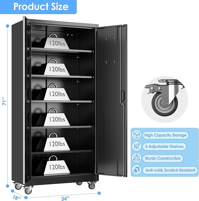 SUXXAN Heavy Duty Metal Storage Cabinet