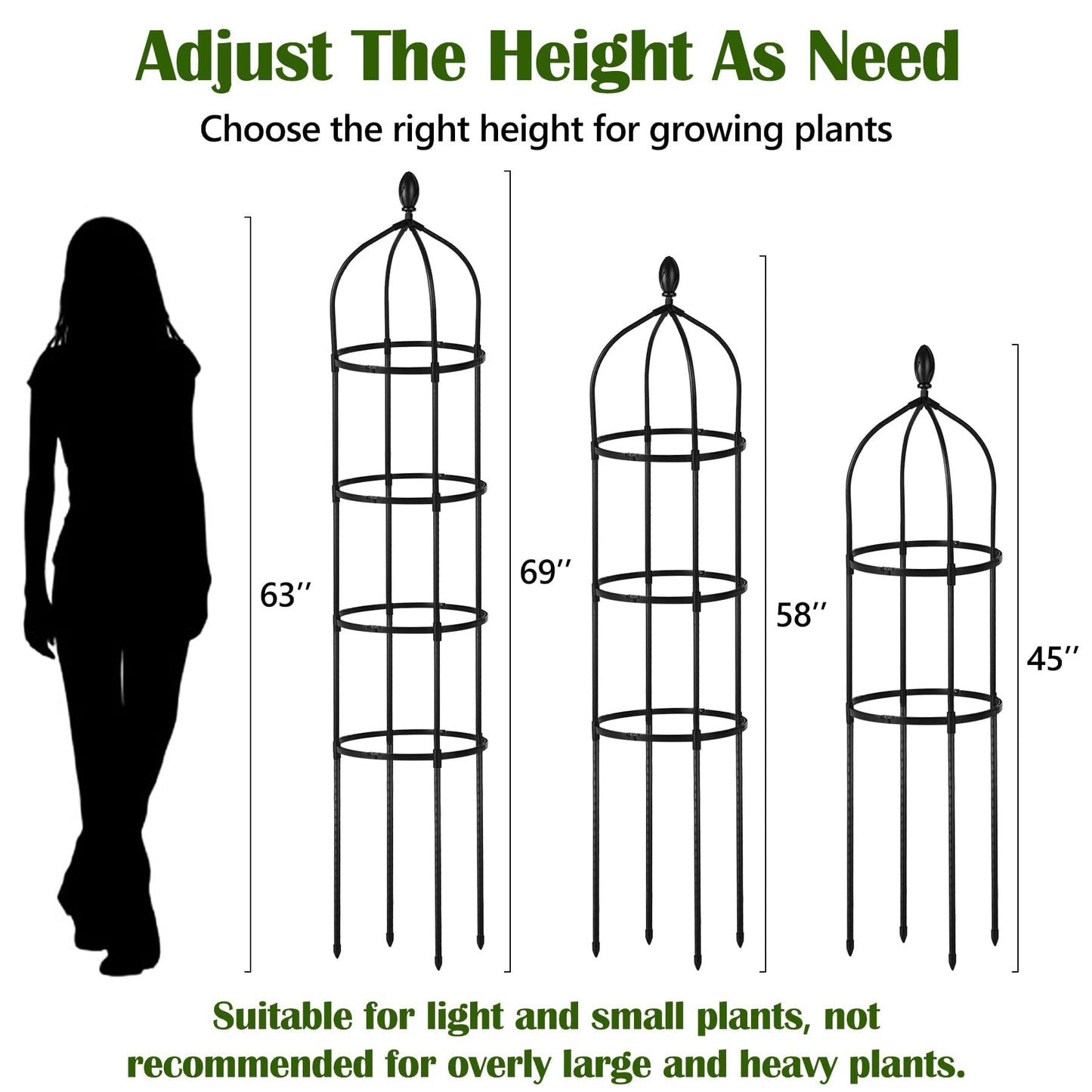 Garden Obelisk Trellis for Climbing Plants Outdoor 6 Ft Rose Bush Round Trellis with Grow Bag for Pots Rustproof Metal Pipe with Plastic Coated Plant Flower Trellises for Clematis Vine Jasmine Support