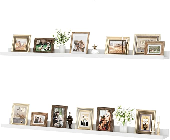 Floating Shelves for Wall, 48 inch Wood Floating Shelves Set of 2, Picture