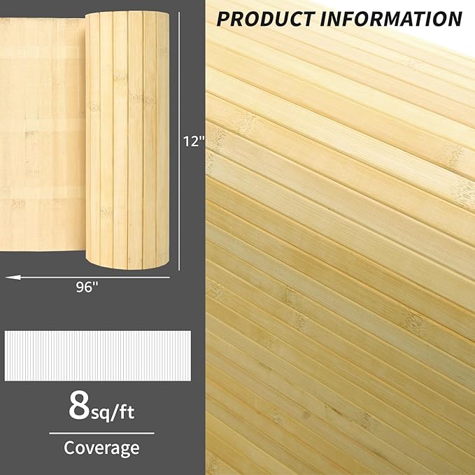 Art3d Natural Bamboo Wall Panel