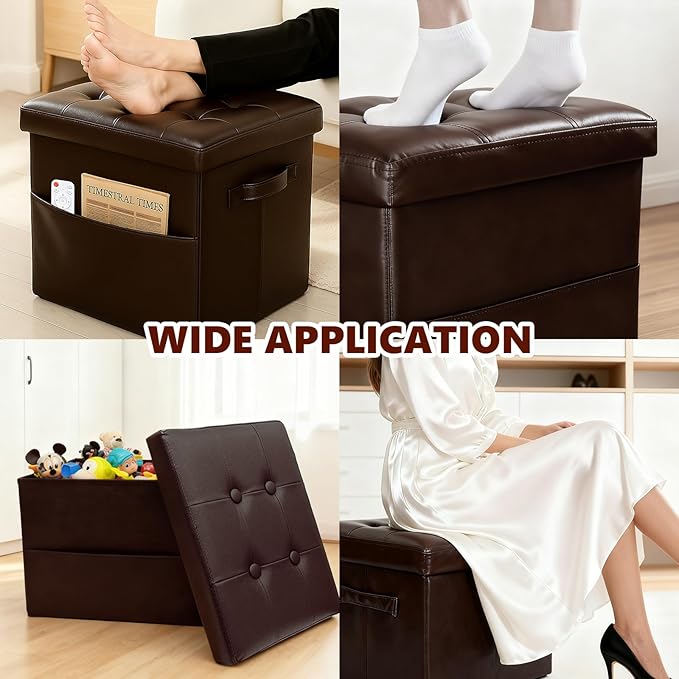 ALASDO Storage Ottoman Footrest Stool Small Ottoman