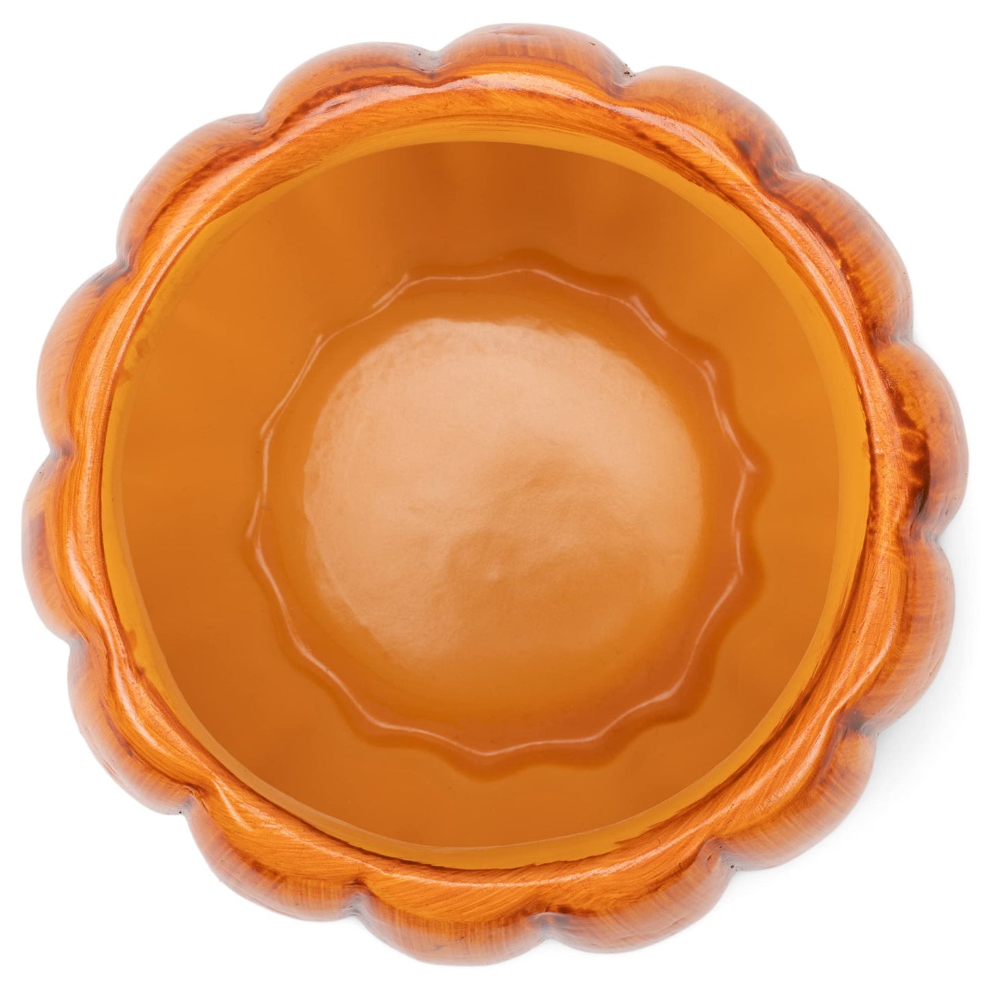 Napco Harvest Orange Pumpkin 4.5 x 4.5 Terra Cotta Table Top Planter