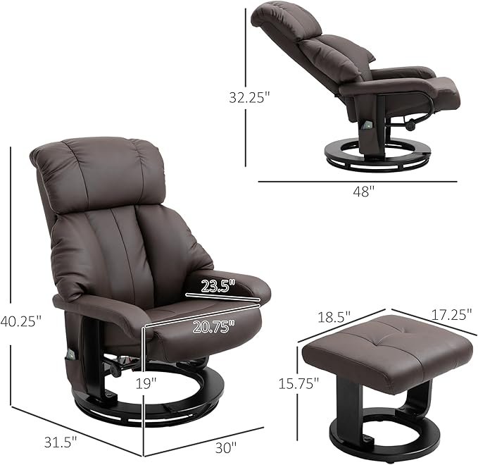 HOMCOM Massage Recliner Chair