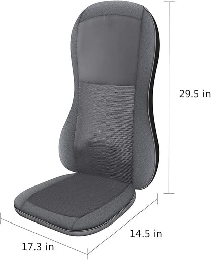 COMFIER Shiatsu Full Back Massager,Massage Chair Pad with Heat,2D/3D Massage Seat Cushion,Chair Massager with 10 Shiatsu Nodes, Rolling Kneading Chair Pads for Lower Back,Gift for Men,Women