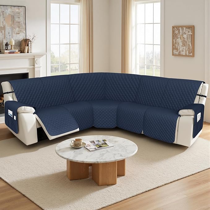 Arfntevss Recliner Sectional Couch Covers 1OO% Waterproof L Shape Sofa Cover