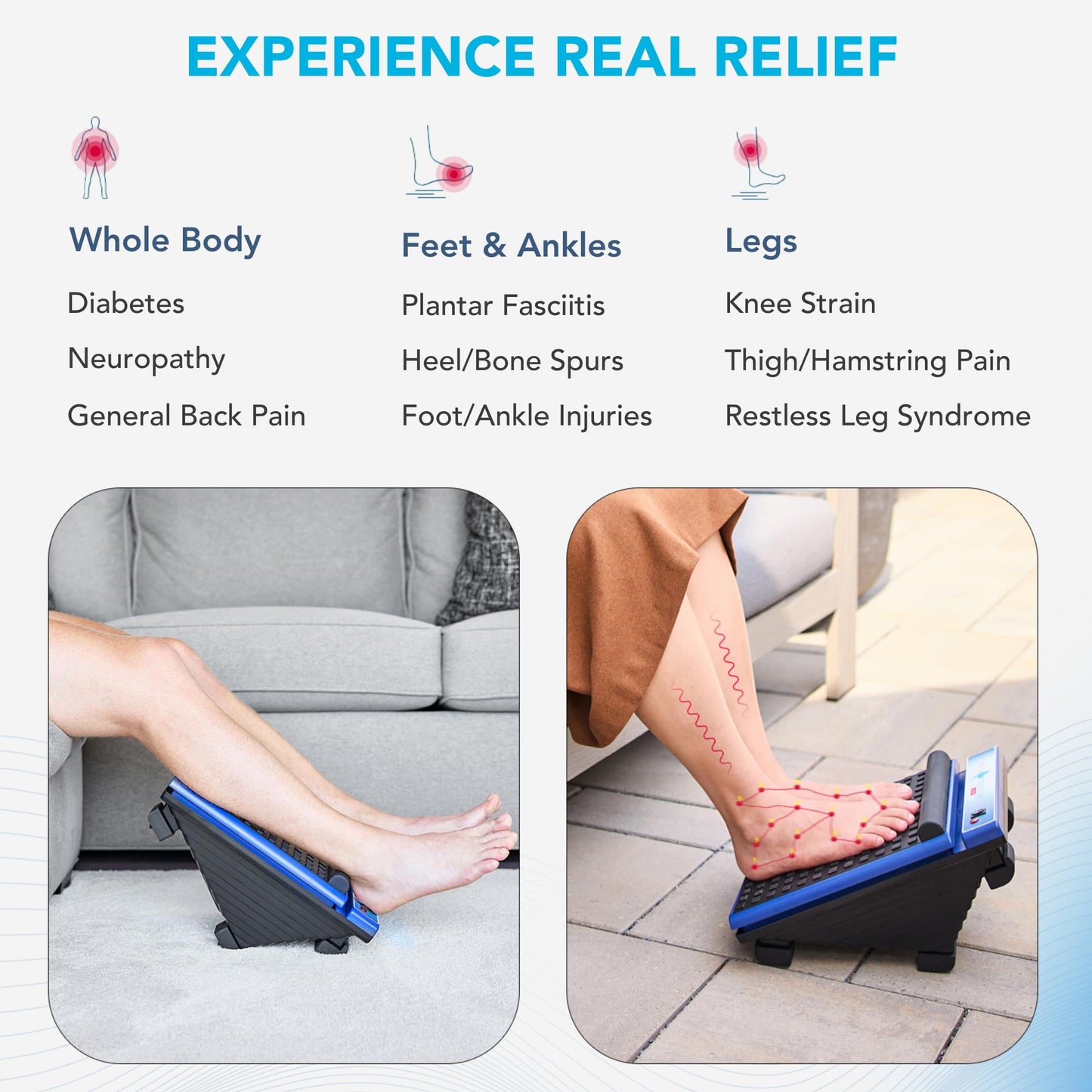 MedMassager Foot Massager Classic | Deep Tissue Massage Therapy, at-Home Massager, Dual Speed, Portable & Compact, Fast Relief from Neuropathy, Improves Blood Circulation MMF08