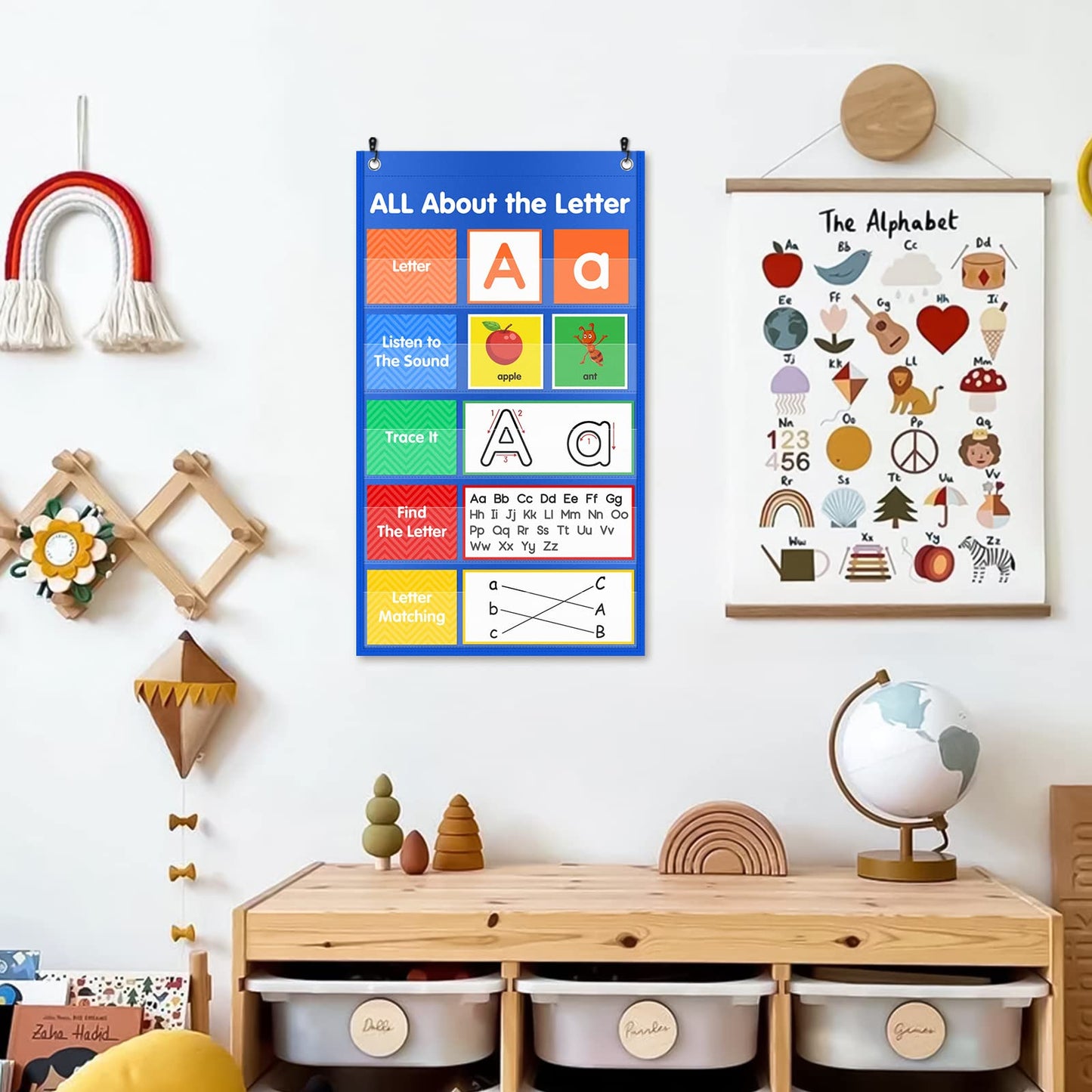 Auchq Letter of The Day/Week Pocket Chart, All About Letter Pocket Chart (New)