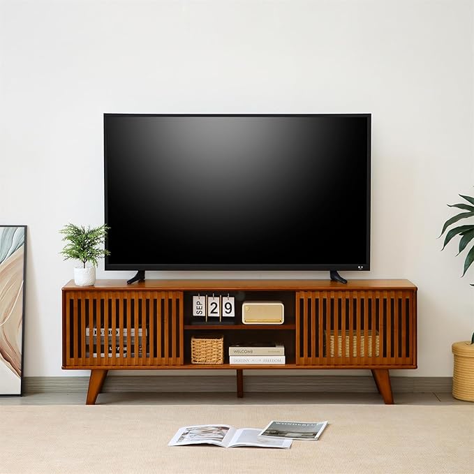 Bamboo TV Stand for TVs up to 65", Accent Entertainment Center