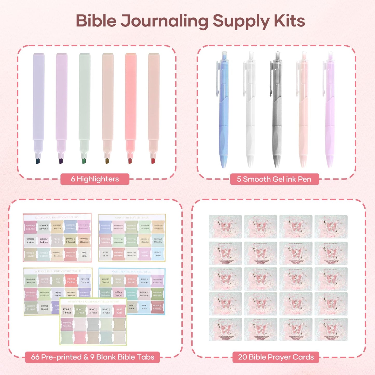 Bible Cover Case for Women, Large Bible Bag with Removable Pencil Case, Shoulder Strap and Highlighters for Bible Study Supplies, Church Bag Carrying Journaling Kit, Christian Gift for Women