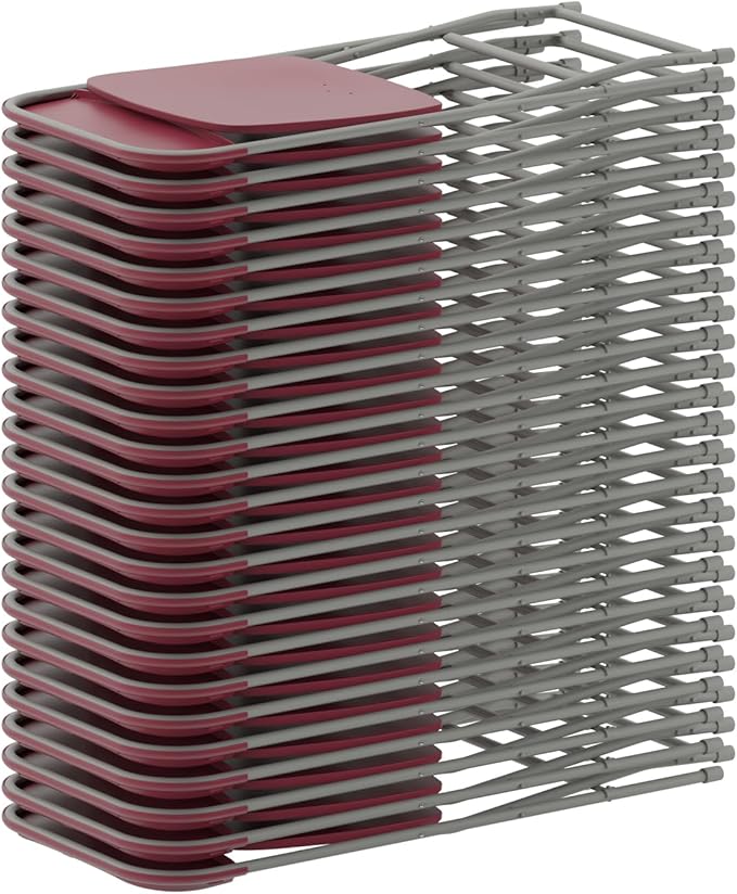 Hercules Series Plastic Folding Chair Red