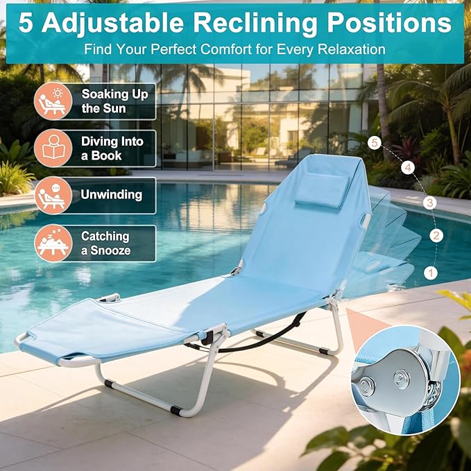 ABORON 2-in-1 Tanning Chair