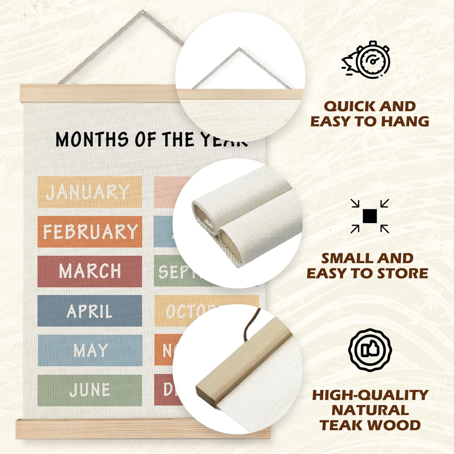 Supwhd Days of the Week Posters for Classroom, Days of the Week Learning Posters Wall Decor for Nursery Kids Room Playroom Classroom Preschool, Days of the Week Poster Hanger Frame, 12x16