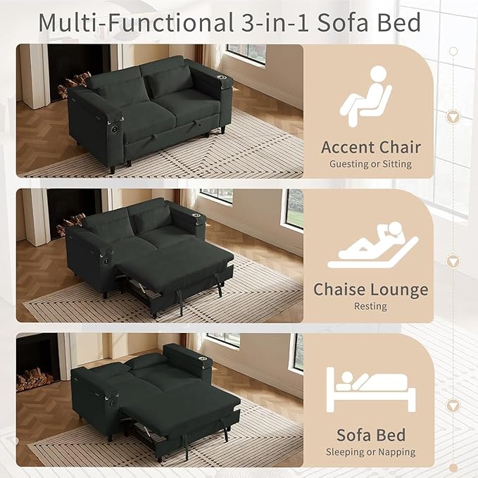Auvsoce 66.4" Loveseat Sofa, Modern Couches