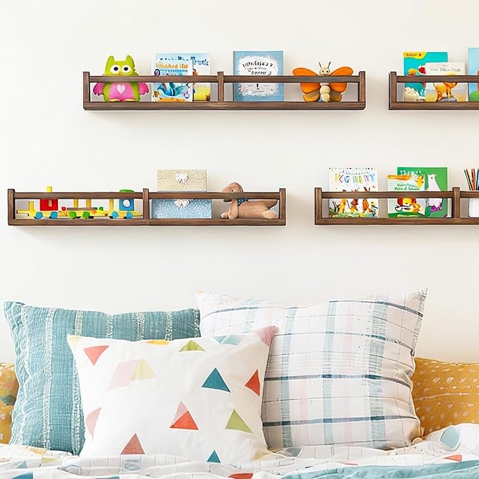 Fixwal Nursery Book Shelves, 32 Inch Floating Bookshelves
