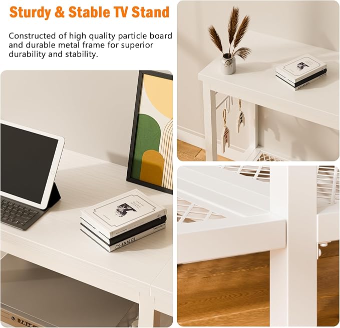 Furologee TV Stand for TVs up to 55 Inch, Entertainment Center
