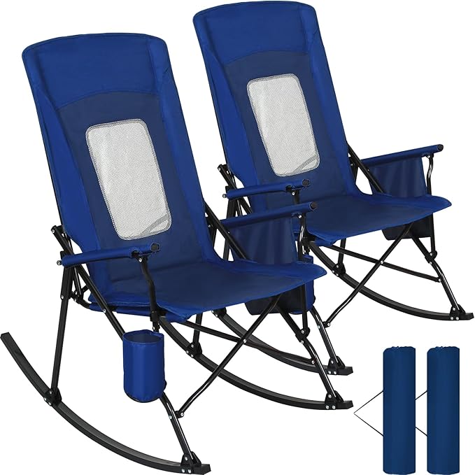 Romswi 2 Pack Rocking Camping Chair
