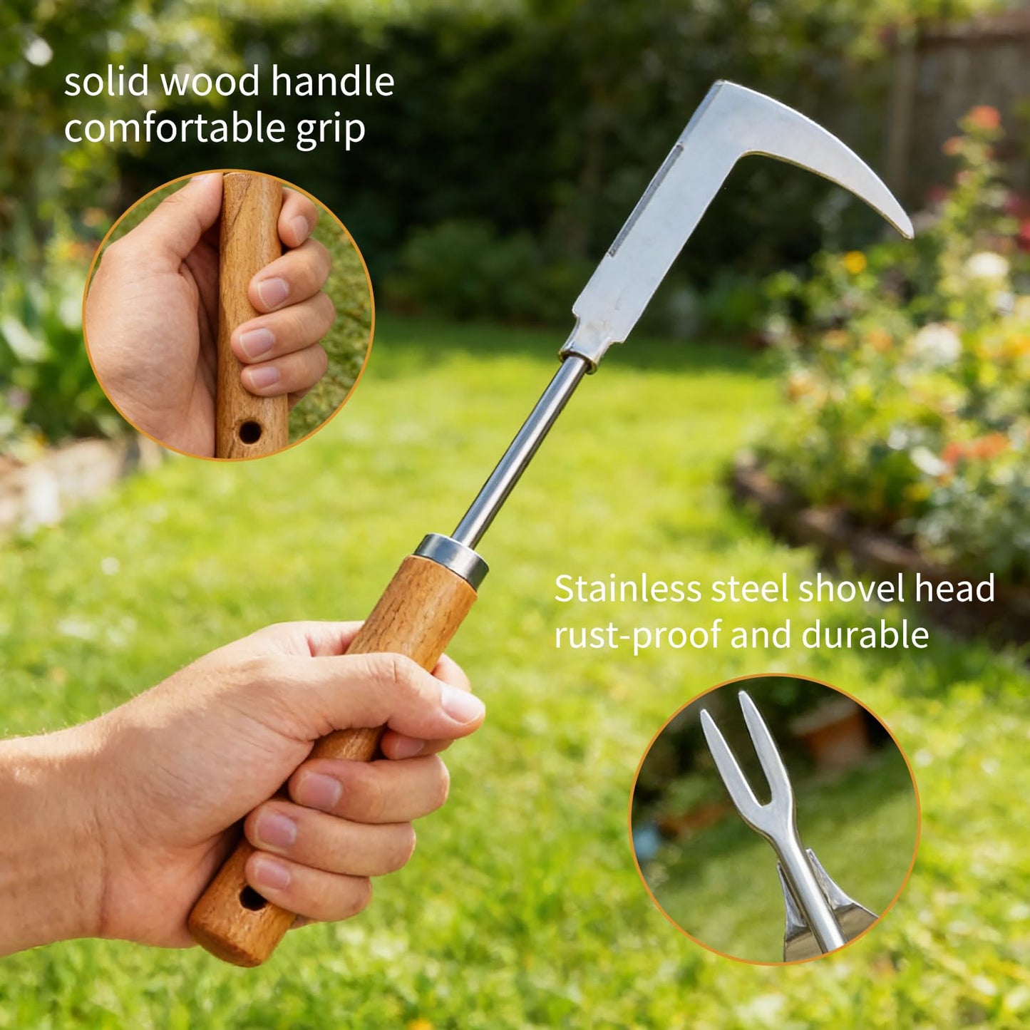3Pcs Weed Puller Tool, Weeding Tools Gardening Garden Stainless Steel Weeds Removal Tools, Crack Weeder for Yard and Garden