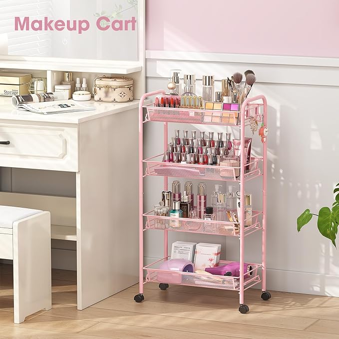 TOOLF 4 Tier Rolling Utility Cart