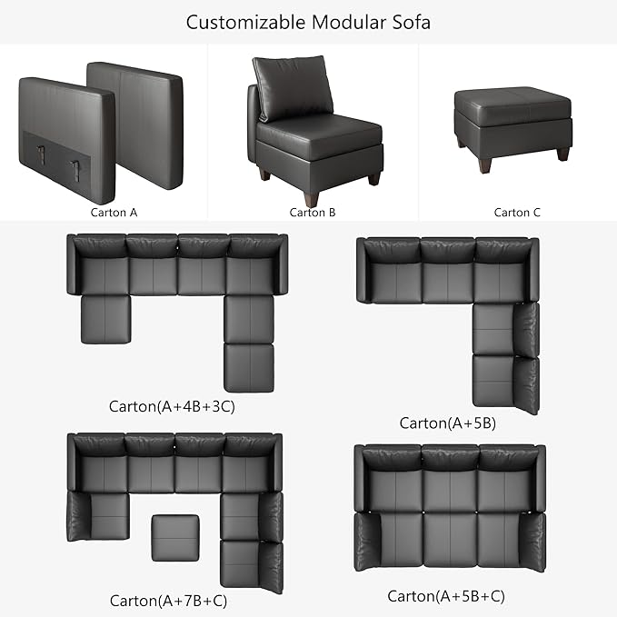 EASE MOOSE Middle Module Seat for Modular Sofa Armless Chair Customizable
