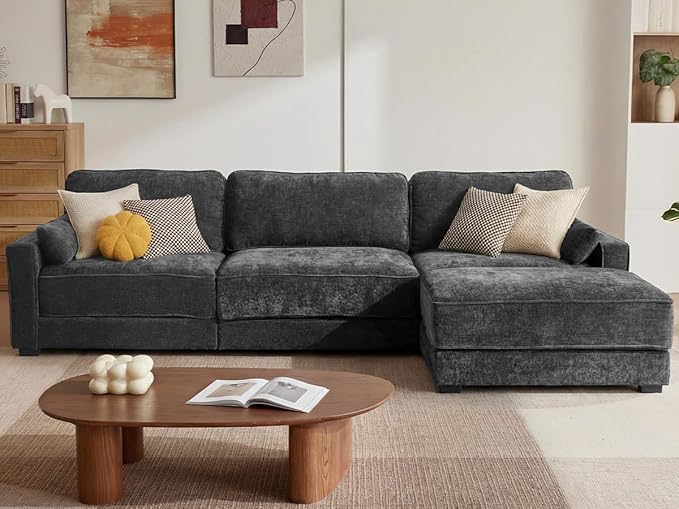 Vipbear 120" Oversized Modular Sectional Sofa, L Shaped Couch Set