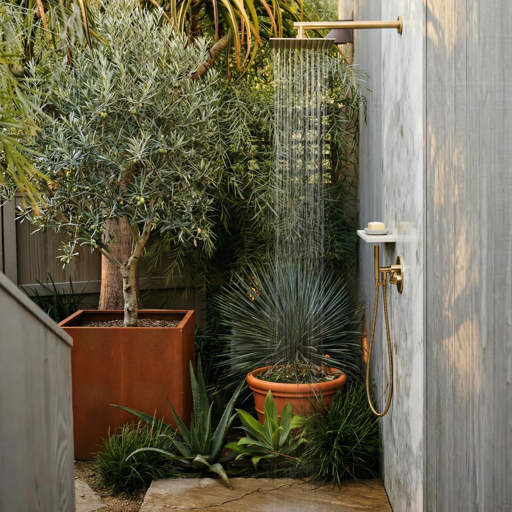 DIY CARTEL Corten Steel Cube Outdoor Planter Box, Rustic & Modern Farmhouse Design, Large Raised Metal Garden Bed for Commercial & Residential Use