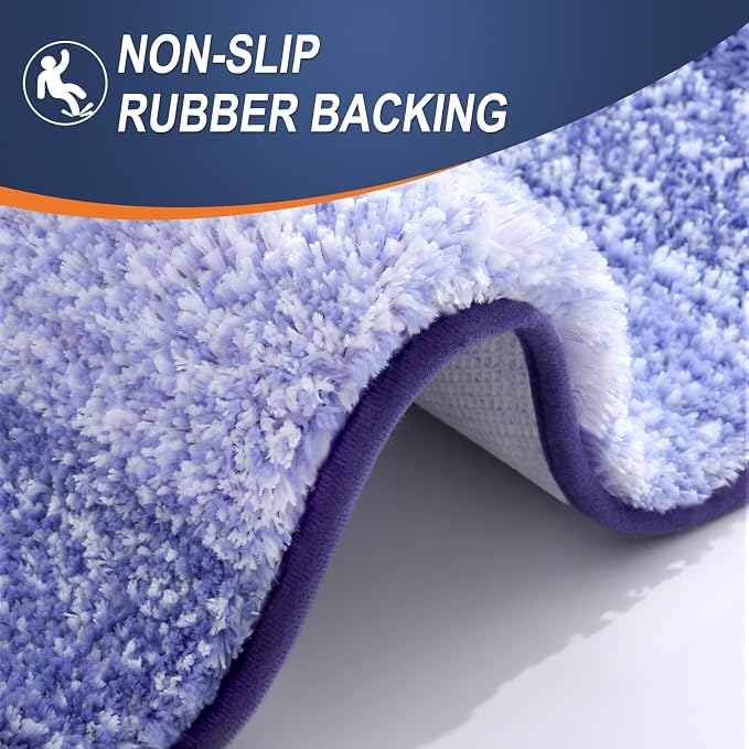OLANLY Large Bathroom Rugs Mat 44x32, Extra Soft Absorbent Microfiber Bath Rugs, Rubber Backing, Quick Dry, Washable Bath Mats for Bathroom Floor, Tub and Shower, Home Decor Accessories, Blue-Violet