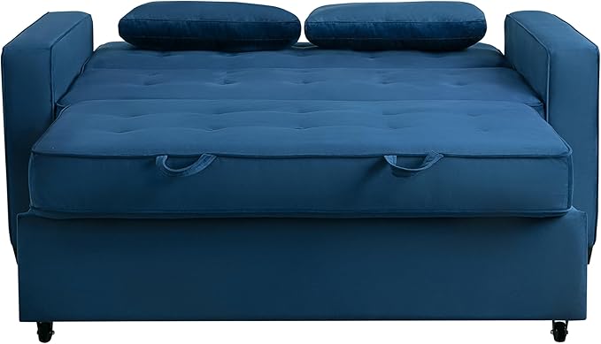 Serta Ainsley 66.5" Convertible Sleeper Loveseat, Full Size, Dreamcoil Comfort