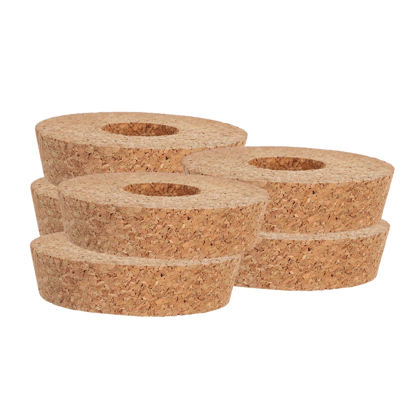 YARNOW 6pcs Decorative Glass Bottles Ventilated Cork Stopper for Hydroponic Plants Terrarium and Crafts Unique Center Hole Design
