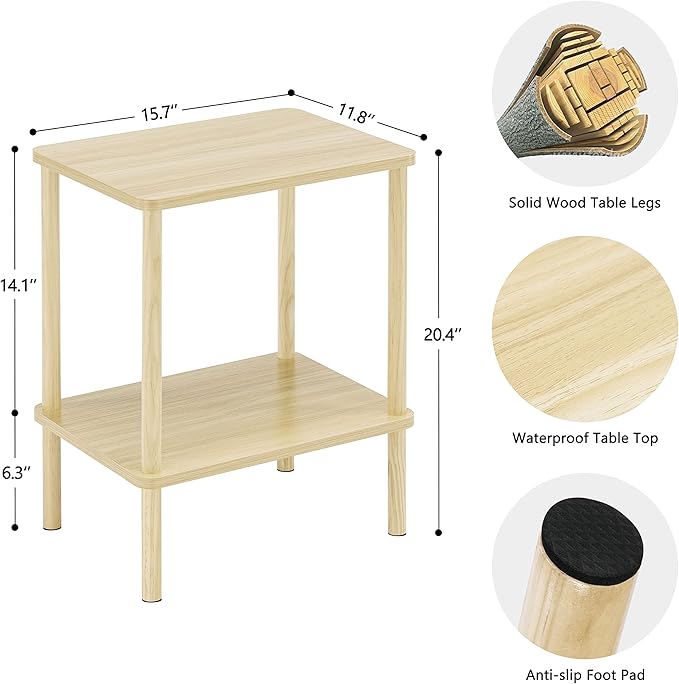 Apicizon 2 Tier End Table, Small Side Table
